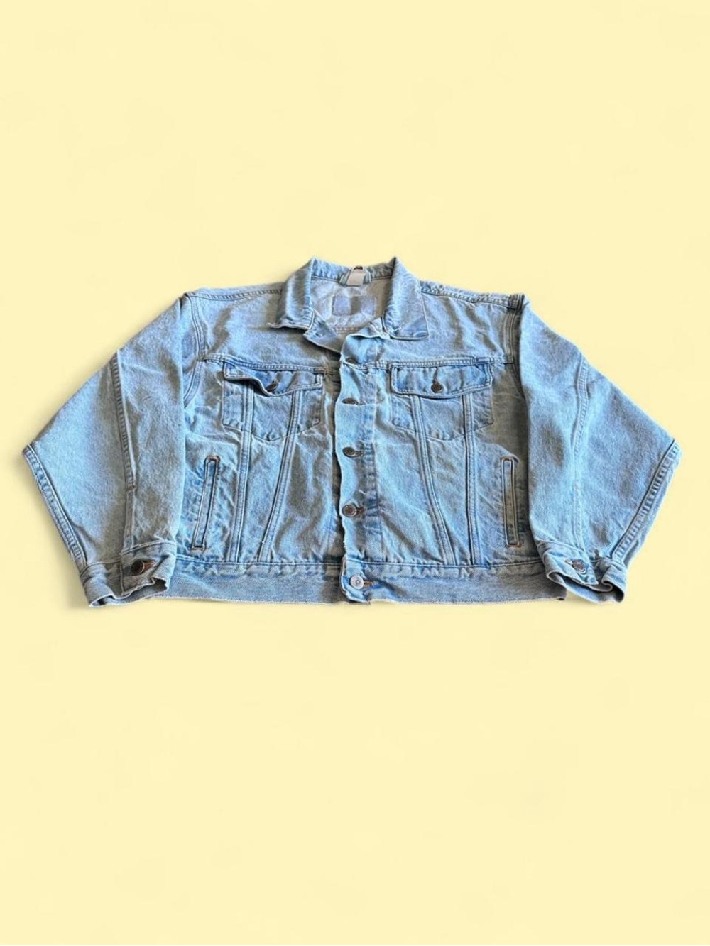 Vintage Canyon River Blues Light Wash Denim Jacket Men’s M Boxy Trucker